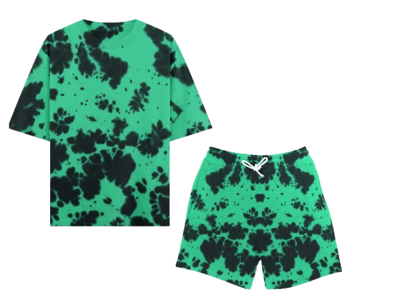 Unisex Tie Dye Oversized T-Shirt and Short