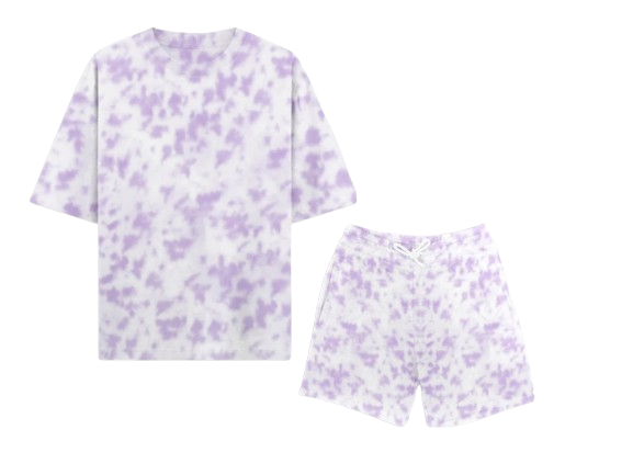 Unisex Tie Dye Oversized T-Shirt and Short