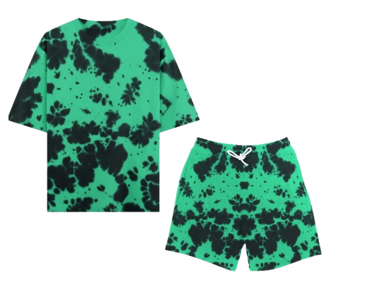 Unisex Tie Dye Oversized T-Shirt and Short