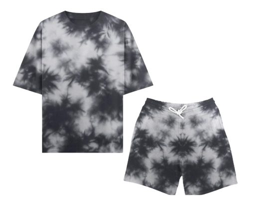 Unisex Tie Dye Oversized T-Shirt and Short