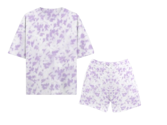 Unisex Tie Dye Oversized T-Shirt and Short