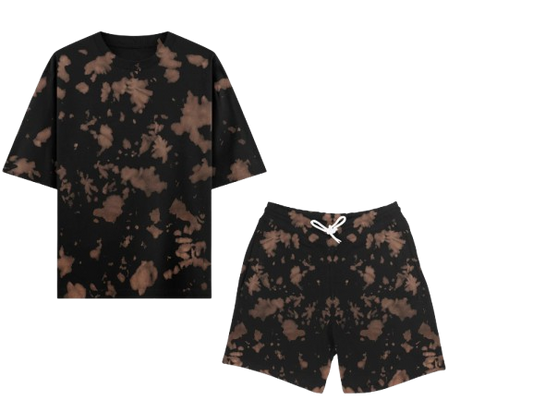 Unisex Tie Dye Oversized T-Shirt and Short